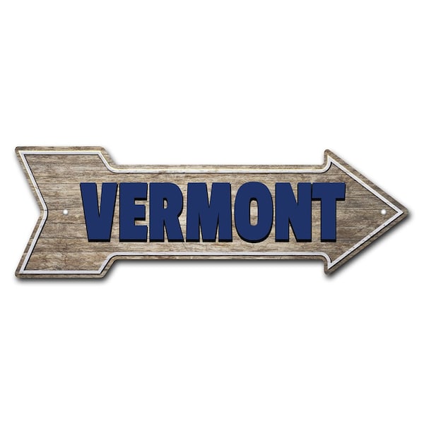 Signmission Vermont Arrow Sign Funny Home Decor 24in Wide P-ARROW8-999555 - main